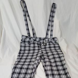 NWT XXL Jaw Breaker Plaid Black Overall Pants ☻